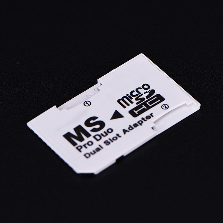 CR-5400 Dual Slot Micro SDHC(TF) to MS PRO Duo Adapter, Total Supported Capacity: 64GB