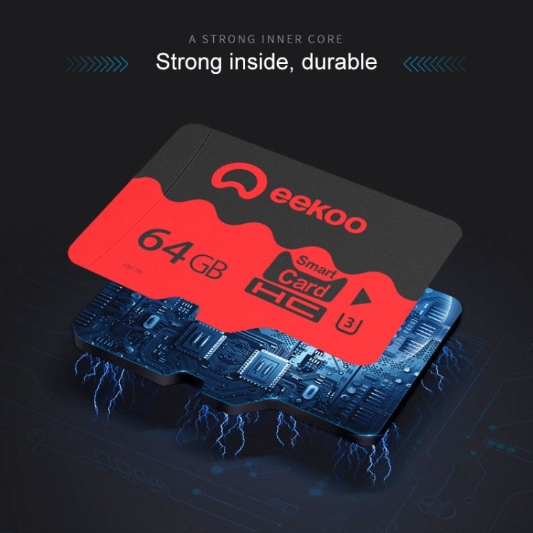 eekoo 64GB U3 TF(Micro SD) Memory Card, Minimum Write Speed: 30MB / s, Flagship Version