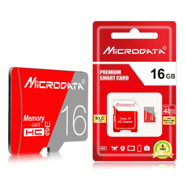 MICRODATA 16GB Class10 Red and Grey TF(Micro SD) Memory Card