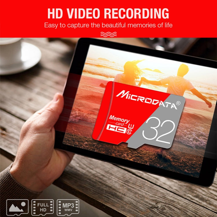 MICRODATA 16GB Class10 Red and Grey TF(Micro SD) Memory Card