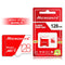 MICRODATA 128GB High Speed U3 Red and White TF(Micro SD) Memory Card