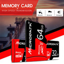 MICRODATA 64GB U3 Red and Black TF(Micro SD) Memory Card