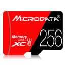 MICRODATA 256GB U3 Red and Black TF(Micro SD) Memory Card