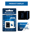 MICRODATA 64GB U3 Blue and White TF(Micro SD) Memory Card