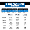 MICRODATA 64GB U3 Blue and Black TF(Micro SD) Memory Card