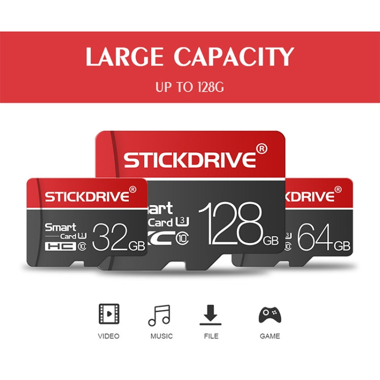 STICKDRIVE 8GB U1 White Line Red and Black TF(Micro SD) Memory Card