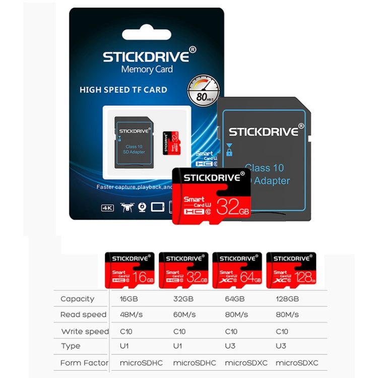 Stickdrive 16GB High Speed Class 10 Micro SD(TF) Memory Card