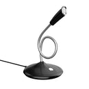 BK Desktop Gooseneck Adjustable USB Wired Audio Microphone, Built-in Sound Card, Compatible with PC / Mac for Live Broadcast, Show, KTV, etc.(Black)