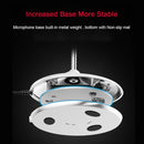 BK Desktop Gooseneck Adjustable USB Wired Audio Microphone, Built-in Sound Card, Compatible with PC / Mac for Live Broadcast, Show, KTV, etc.(White)