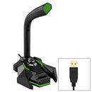 GK Desktop Omnidirectional USB Wired Dual Mic Condenser Microphone, Built-in Sound Card, Compatible with PC / Mac for Live Broadcast, Show, KTV, etc.