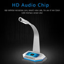 K3 Desktop Omnidirectional USB Wired Dual Mic Condenser Microphone with LED Night Light, Compatible with PC / Mac for Live Broadcast, Show, KTV, etc(Silver)