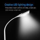 K3 Desktop Omnidirectional USB Wired Dual Mic Condenser Microphone with LED Night Light, Compatible with PC / Mac for Live Broadcast, Show, KTV, etc(Silver)