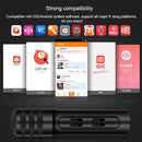 BGN-C7 Condenser Microphone Dual Mobile Phone Karaoke Live Singing Microphone Built-in Sound Card(Black)