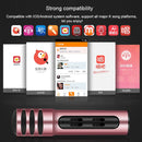 BGN-C7 Condenser Microphone Dual Mobile Phone Karaoke Live Singing Microphone Built-in Sound Card(Pink)