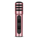 BGN-C7 Condenser Microphone Dual Mobile Phone Karaoke Live Singing Microphone Built-in Sound Card(Pink)