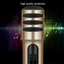 BGN-C7 Condenser Microphone Dual Mobile Phone Karaoke Live Singing Microphone Built-in Sound Card(Gold)