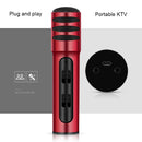 BGN-C7 Condenser Microphone Dual Mobile Phone Karaoke Live Singing Microphone Built-in Sound Card(Red)