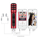 BGN-C7 Condenser Microphone Dual Mobile Phone Karaoke Live Singing Microphone Built-in Sound Card(Red)