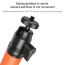 Original Xiaomi Youpin SEABIRD Retractable Leather Handle Aviation Aluminum Alloy 4K Sports Camera Selfie Stick with Rubber Hand Strap(Green)