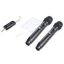 KVM KV-28 1-to-2 Handheld UHF/VHF Wireless Microphones with Receiver(Black)