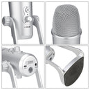 BOYA BY-PM700SP Four Directivity USB Studio Recording Condenser Microphone with Desktop Stand(Silver)