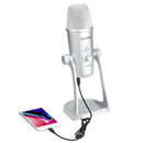 BOYA BY-PM700SP Four Directivity USB Studio Recording Condenser Microphone with Desktop Stand(Silver)