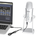 BOYA BY-PM700SP Four Directivity USB Studio Recording Condenser Microphone with Desktop Stand(Silver)