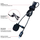 YICHUANG YC-LM10II 8 Pin Port Intelligent Noise Reduction Condenser Lavalier Microphone, Cable Length: 1.5m