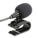 ZJ025MR Stick-on Clip-on Lavalier Mono Microphone for Car GPS / Bluetooth Enabled Audio DVD External Mic, Cable Length: 3m, 90 Degree Elbow 3.5mm Jack