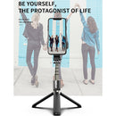 L03 Aluminum Alloy Foldable Bluetooth Tripod Selfie Stick (White)