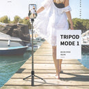 L03 Aluminum Alloy Foldable Bluetooth Tripod Selfie Stick (White)