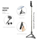 L03 Aluminum Alloy Foldable Bluetooth Tripod Selfie Stick (White)