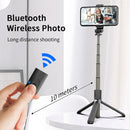 L03 Aluminum Alloy Foldable Bluetooth Tripod Selfie Stick (White)