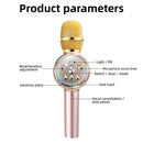 K2 Bluetooth 5.0 Karaoke Live Colorful Lights Wireless Bluetooth Microphone (Rose Gold)