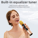 K3 Bluetooth 5.0 Karaoke Live Stereo Sound Wireless Bluetooth Condenser Microphone (Black)