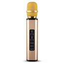 K6 Bluetooth 4.2 Karaoke Live Stereo Sound Wireless Bluetooth Condenser Microphone (Gold)