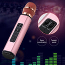 K6 Bluetooth 4.2 Karaoke Live Stereo Sound Wireless Bluetooth Condenser Microphone (Black)