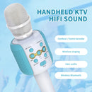 L858 Bluetooth 4.2 Karaoke Live LED Colorful Lights Wireless Bluetooth Condenser Microphone (Pink)