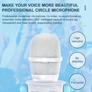 L858 Bluetooth 4.2 Karaoke Live LED Colorful Lights Wireless Bluetooth Condenser Microphone (Pink)