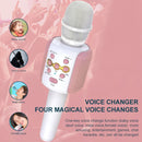 L858 Bluetooth 4.2 Karaoke Live LED Colorful Lights Wireless Bluetooth Condenser Microphone (Blue)