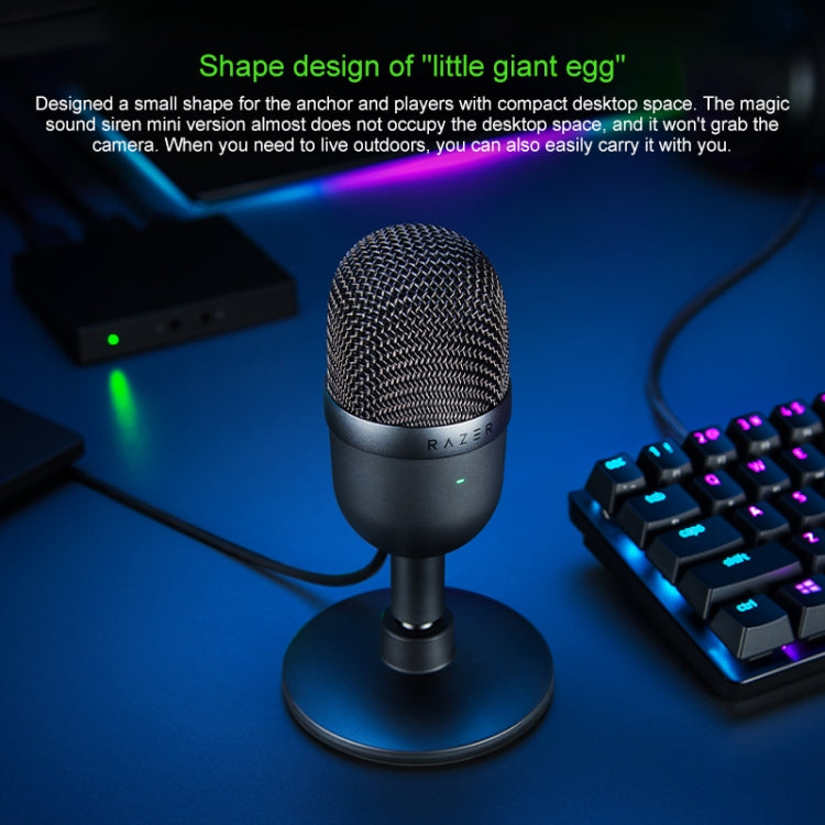 Razer Seiren Mini Ultra-cardioid Pickup Vibration Damping Live Broadcast Microphone (Pink)