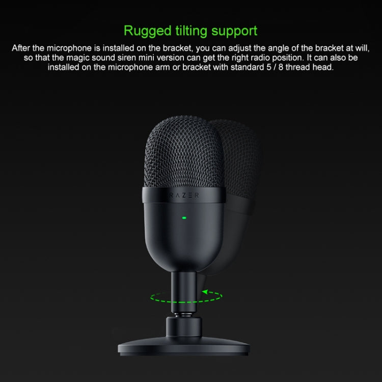 Razer Seiren Mini Ultra-cardioid Pickup Vibration Damping Live Broadcast Microphone (Black)