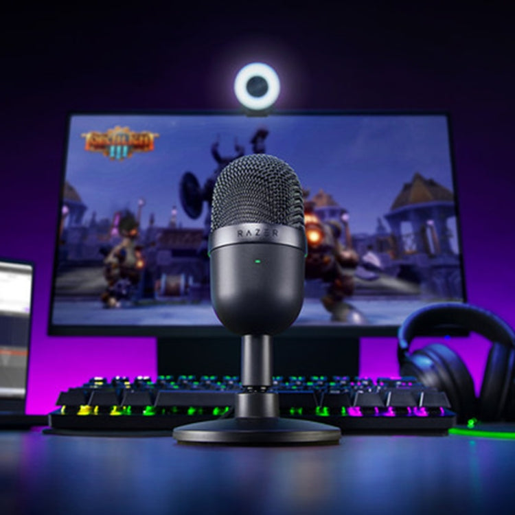 Razer Seiren Mini Ultra-cardioid Pickup Vibration Damping Live Broadcast Microphone (Pink)