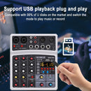 BMG-40D 4-channel Bluetooth USB Mini Mixer Sound Card, US Plug (White)