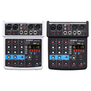 BMG-04F 4-channel Bluetooth USB Mini Mixer Sound Card, EU Plug(White)