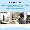 BOYA BY-PM500W Wired / Wireless Dual Function Microphone (Black)