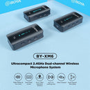 BOYA BY-XM6 S2 1 to 2 2.4GHz Mini Dual Channel Wireless Microphone System (Black)