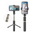 Q03 Bluetooth Remote Control Tripod Selfie Stick Phone Holder (Black)