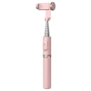 Q12 Hidden Design Reinforced Bluetooth Remote Control Tripod Selfie Stick (Pink)