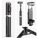 Q12 Hidden Design Reinforced Bluetooth Remote Control Tripod Selfie Stick (White)